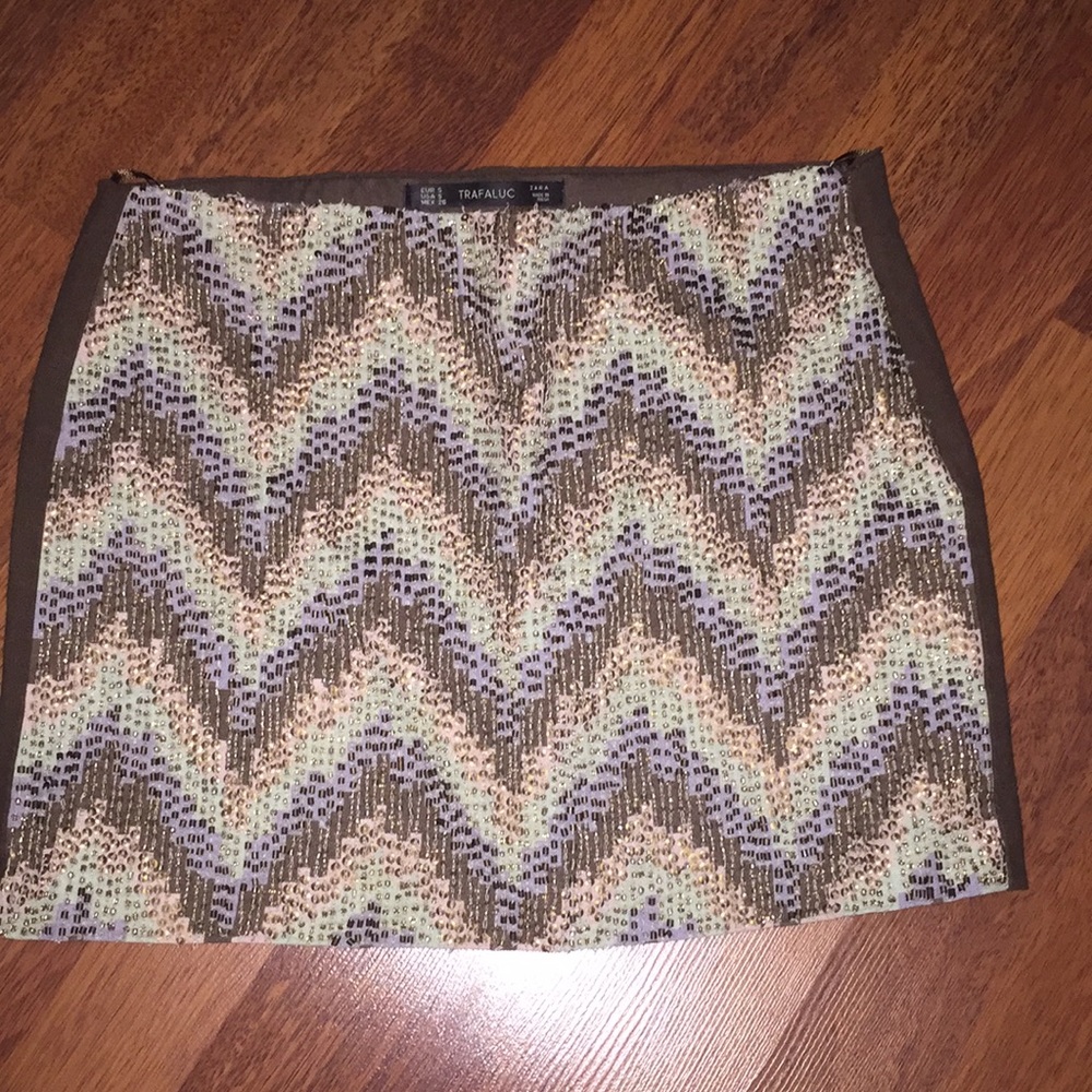 Zara beaded mini skirt small